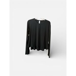 Lululemon Modal Relaxed-Fit Lounge Long Sleeve Shirt Black Women's Size 6 NWT